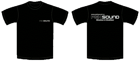 návrhy firemních triček PSH Sound